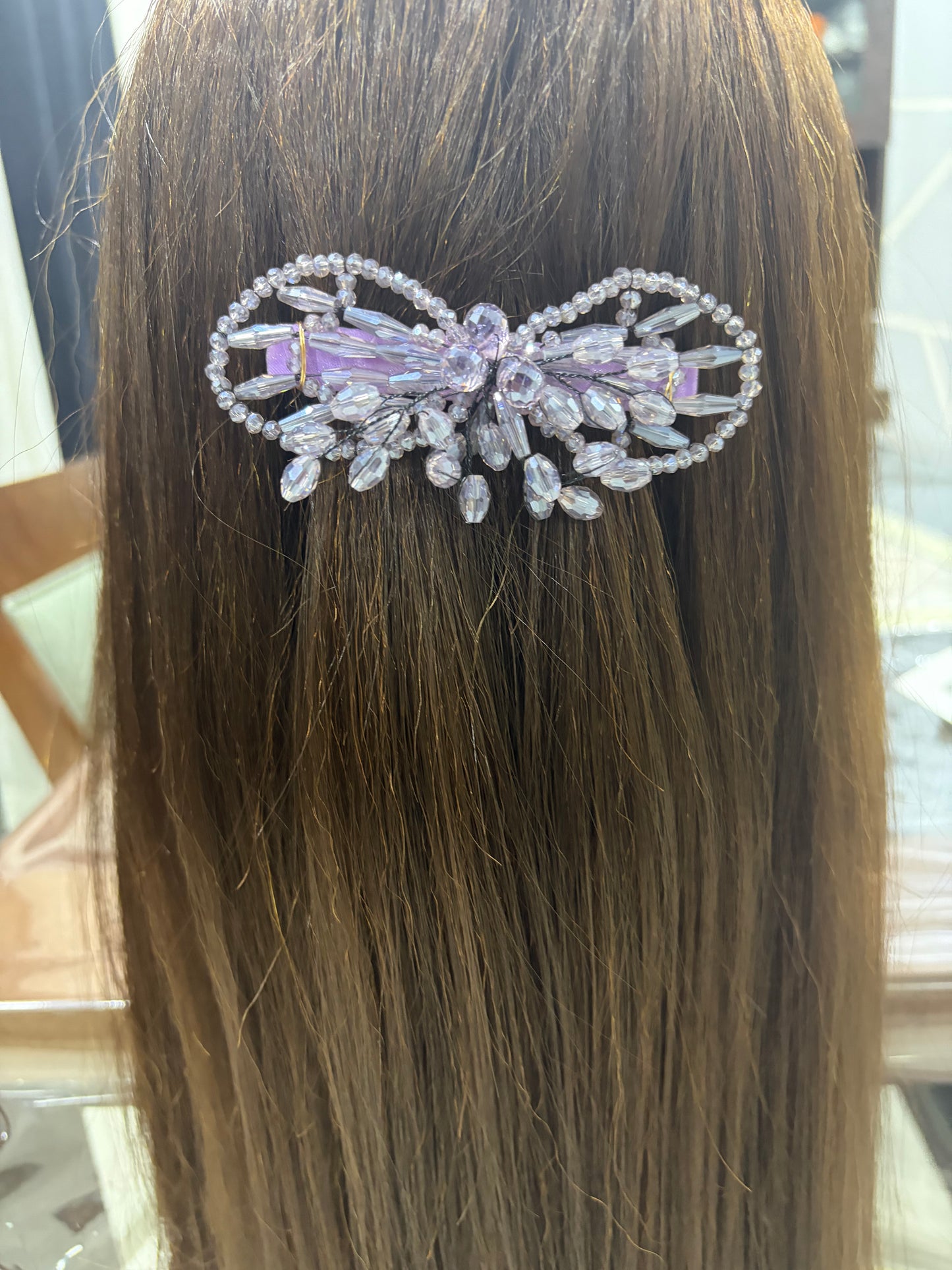 Premium Crystal Stone Work Back Pin