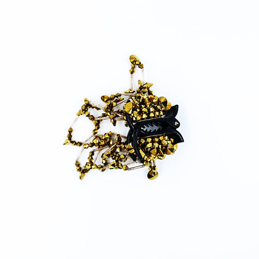 HAIR CLUTCH WITH CRYSTAL WORK