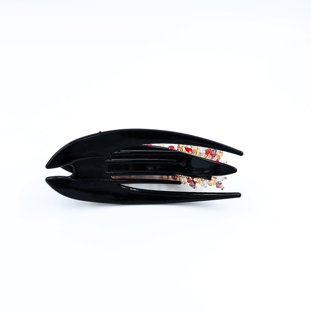 PREMIUM SLIDING HAIR CLUTCH / BUN CLIP WITH CRYSTAL WORK