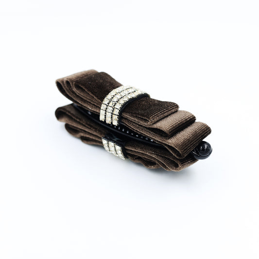 Banana Clip With Velvet and Stone Work