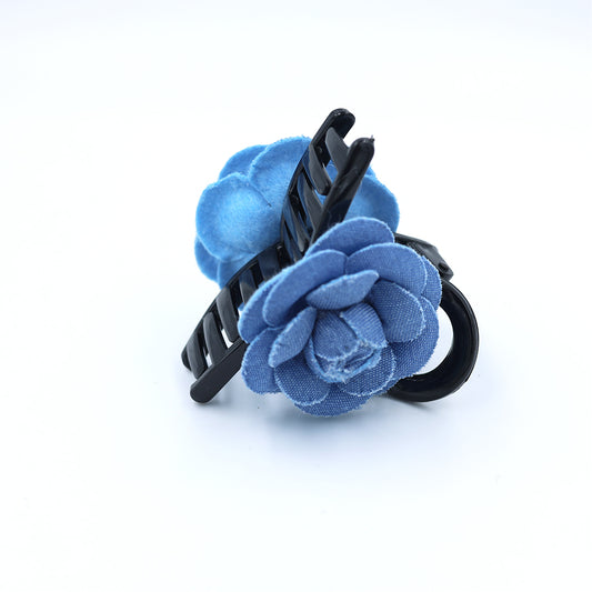 Premium Hair Clutch - Leather Floral Finish