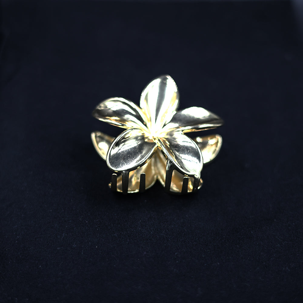GOLDEN PREMIUM FLORAL HAIR CLUTCH