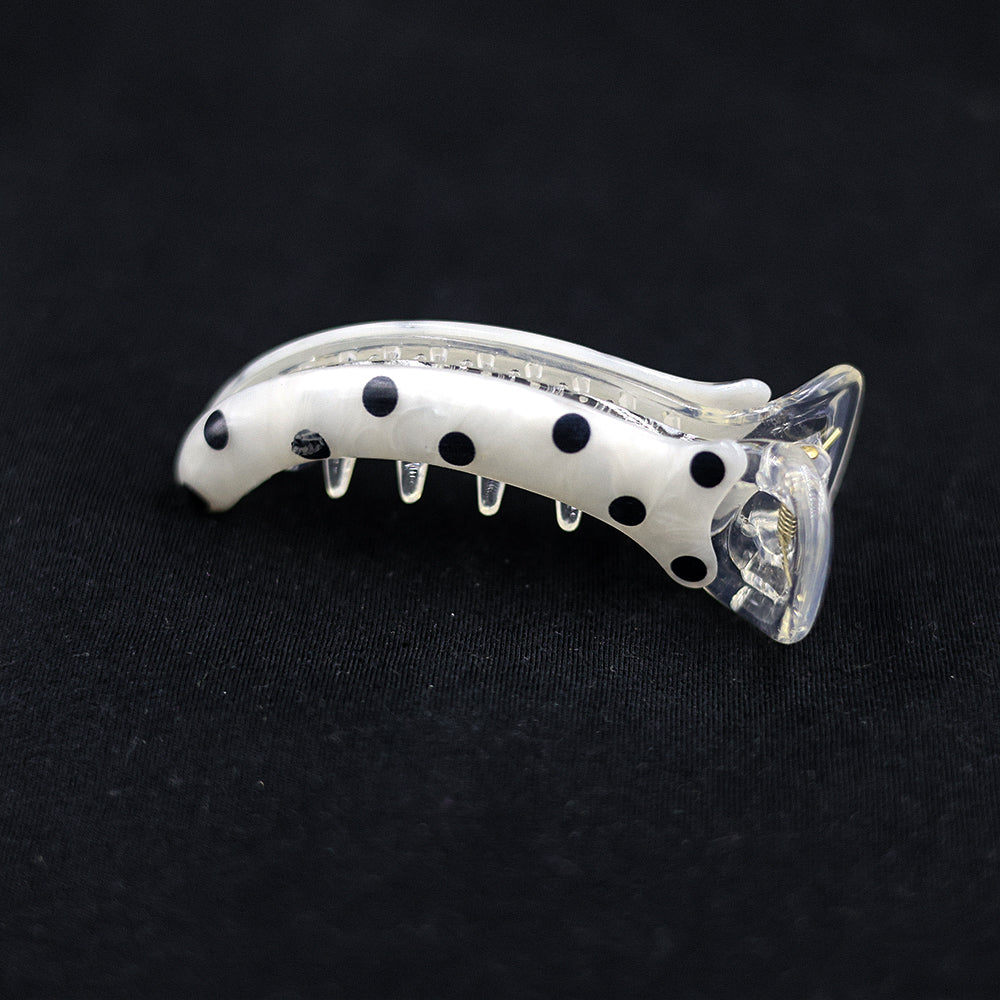 BANANA CLIP WITH POLKA DOTS