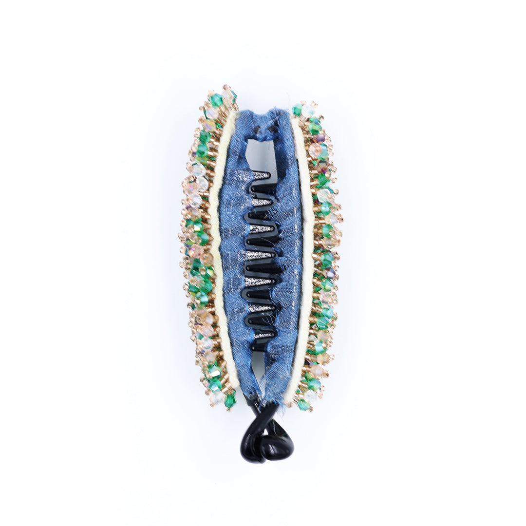 Banana Clip With Crystal Work