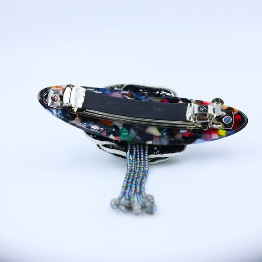 Multicolour Handmade Backpin with Hangings