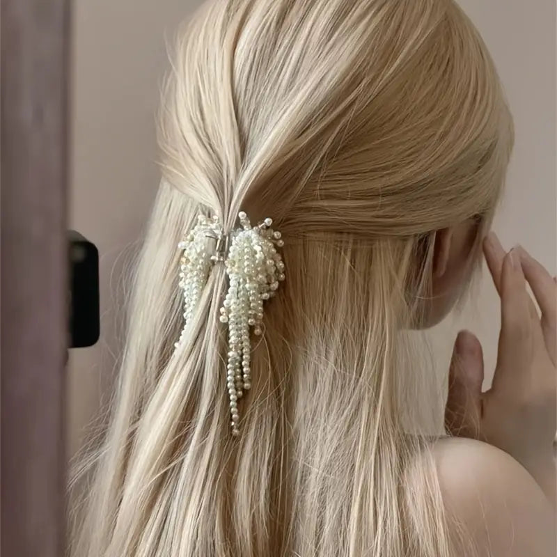 Handmade Pearl Hair Clutch - Exclusive Limited stock