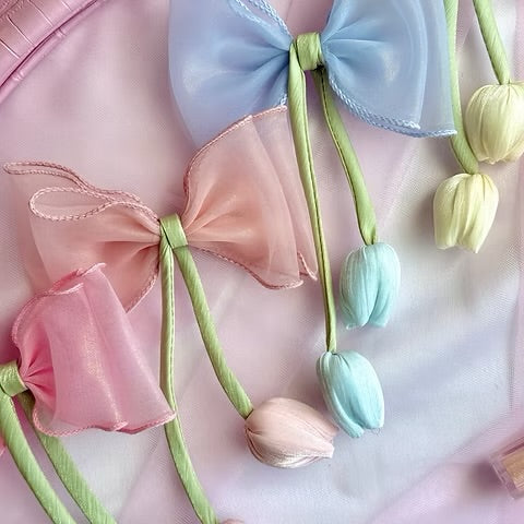 Tulip Bow Alligator Clip