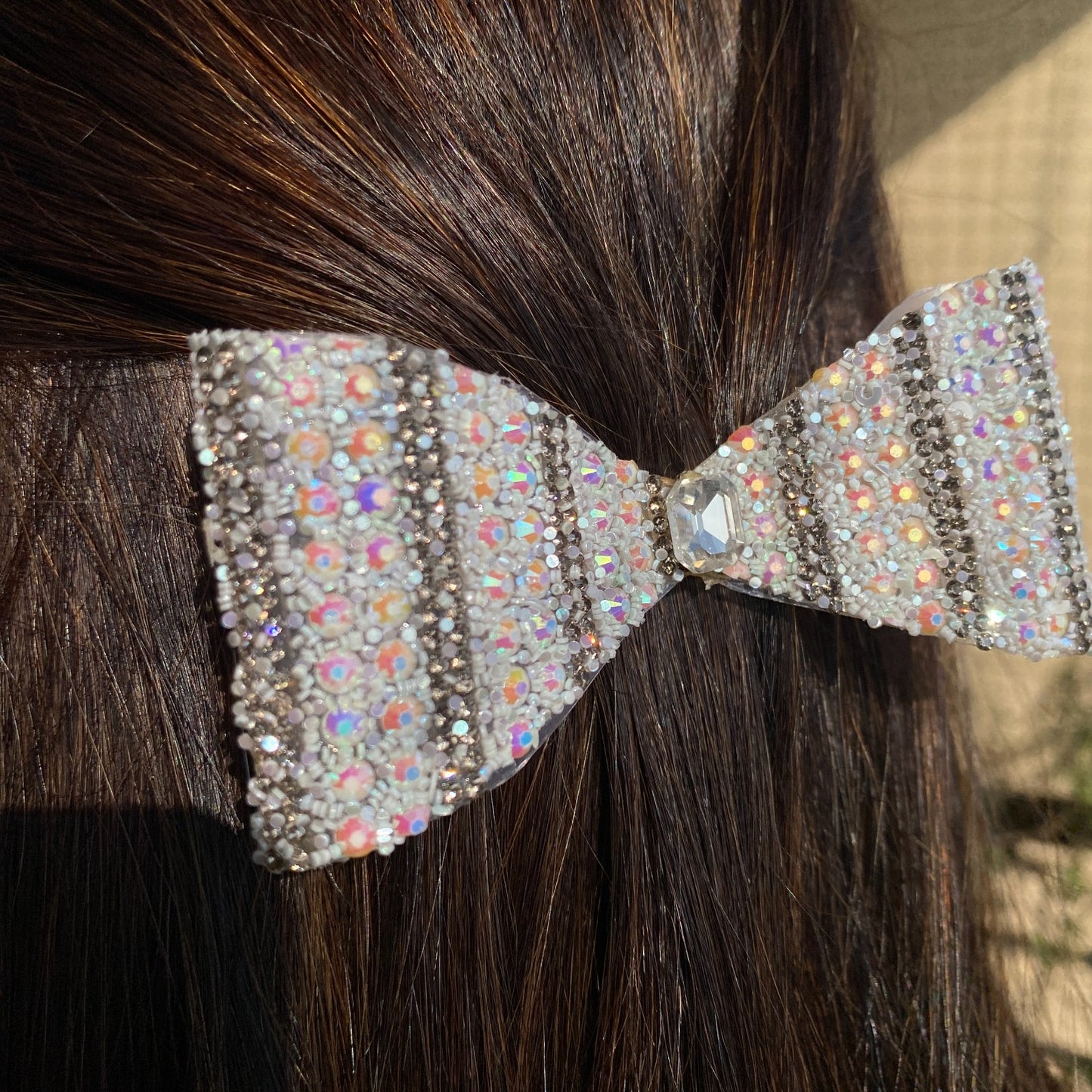 Rhinestone Bow - Handmade