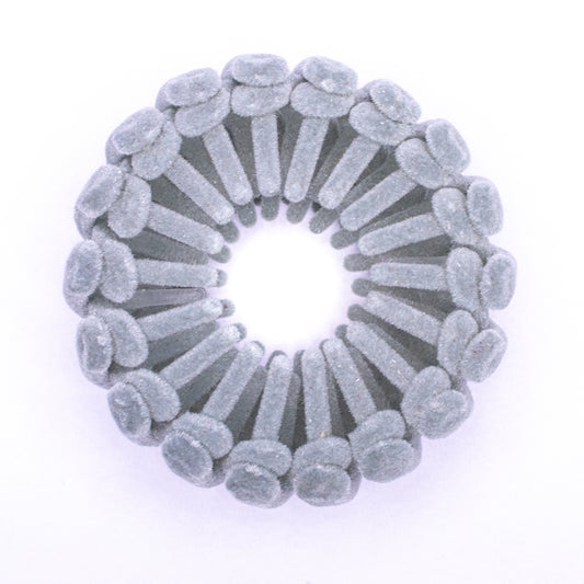 Velvet Grey Bun Clip