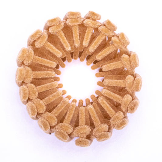 Velvet beige Bun/Ponytail Clip