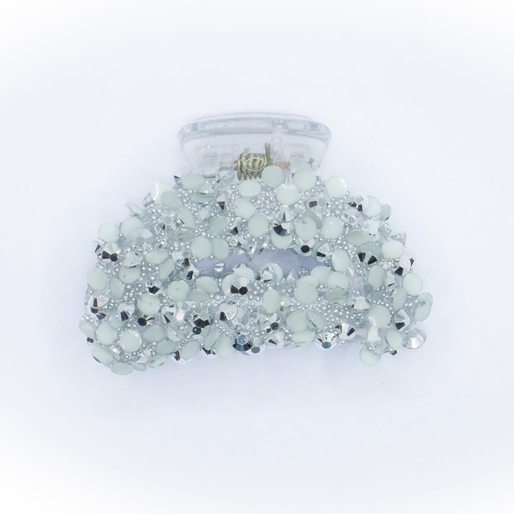 Cluster Glitter Clutch Clear