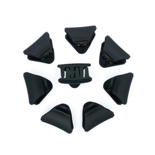 MINI HAIR CLUTCH SET OF 8 - BLACK TRAINGLE