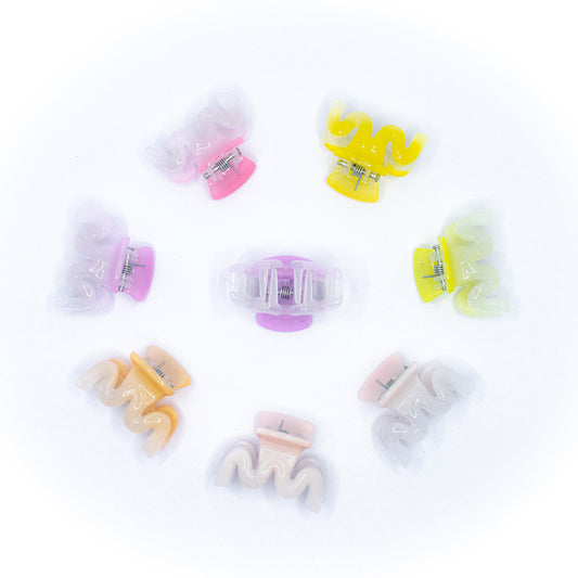 MINI HAIR CLUTCH SET OF 8 - MULTICOLOUR