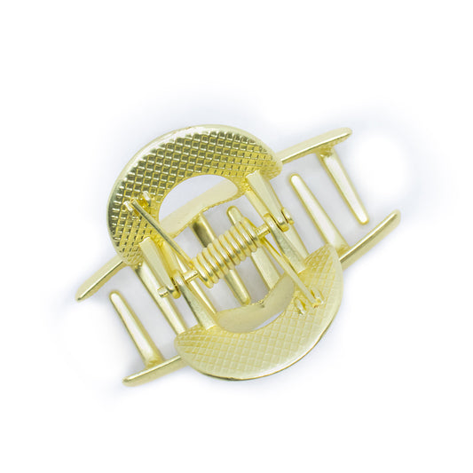 METALLIC HAIR CLUTCH - GOLD