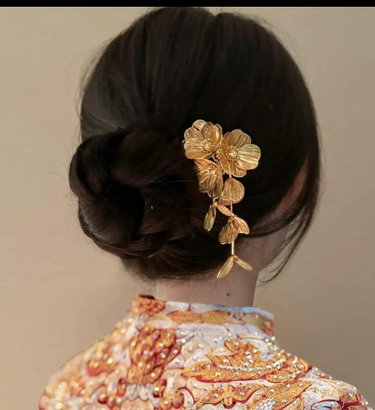 HANDMADE PREMIUM COMB CLIP GOLD ( U PIN)