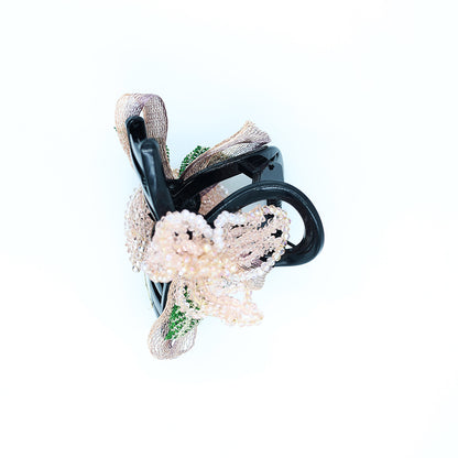 PREMIUM HAIR CLUTCH - WITH HANDMADE NET AND CRYSTAL WORK