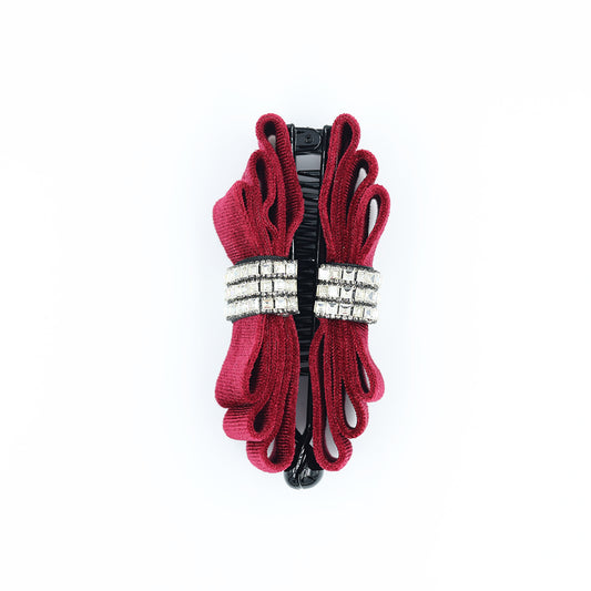 Banana Clip With Velvet and Stone Work