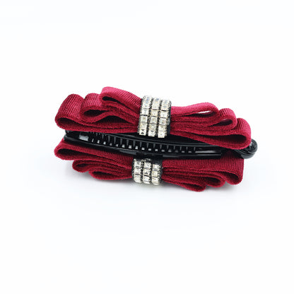 Banana Clip With Velvet and Stone Work