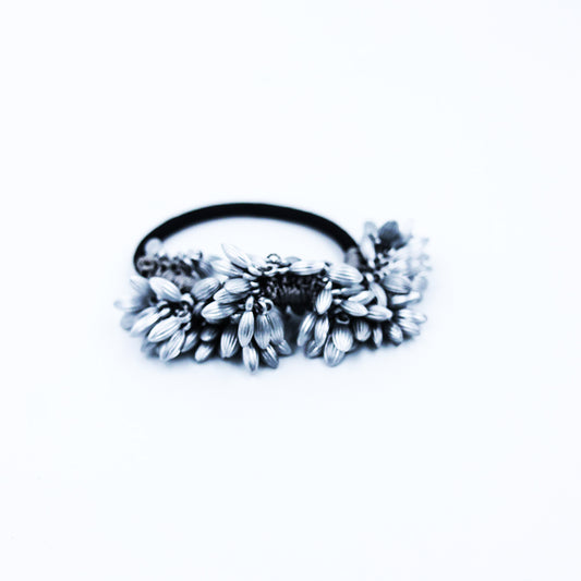 Wheat Crystal Rubberband - Silver