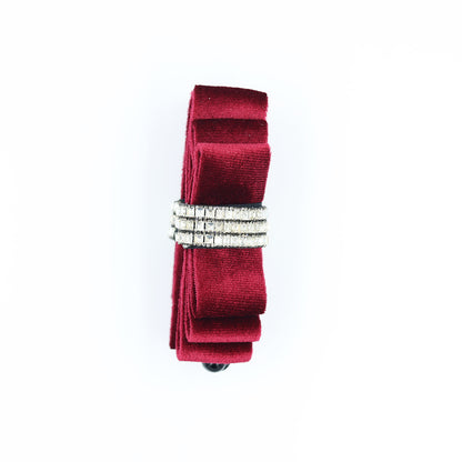 Banana Clip With Velvet and Stone Work