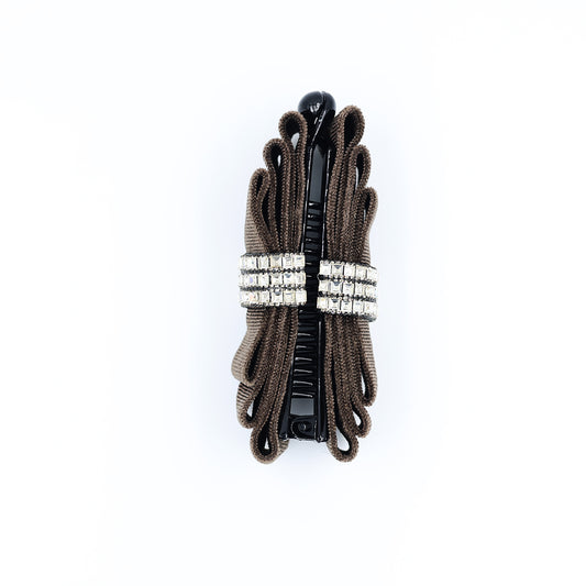 Banana Clip With Velvet and Stone Work