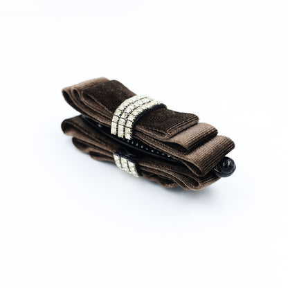 Banana Clip With Velvet and Stone Work