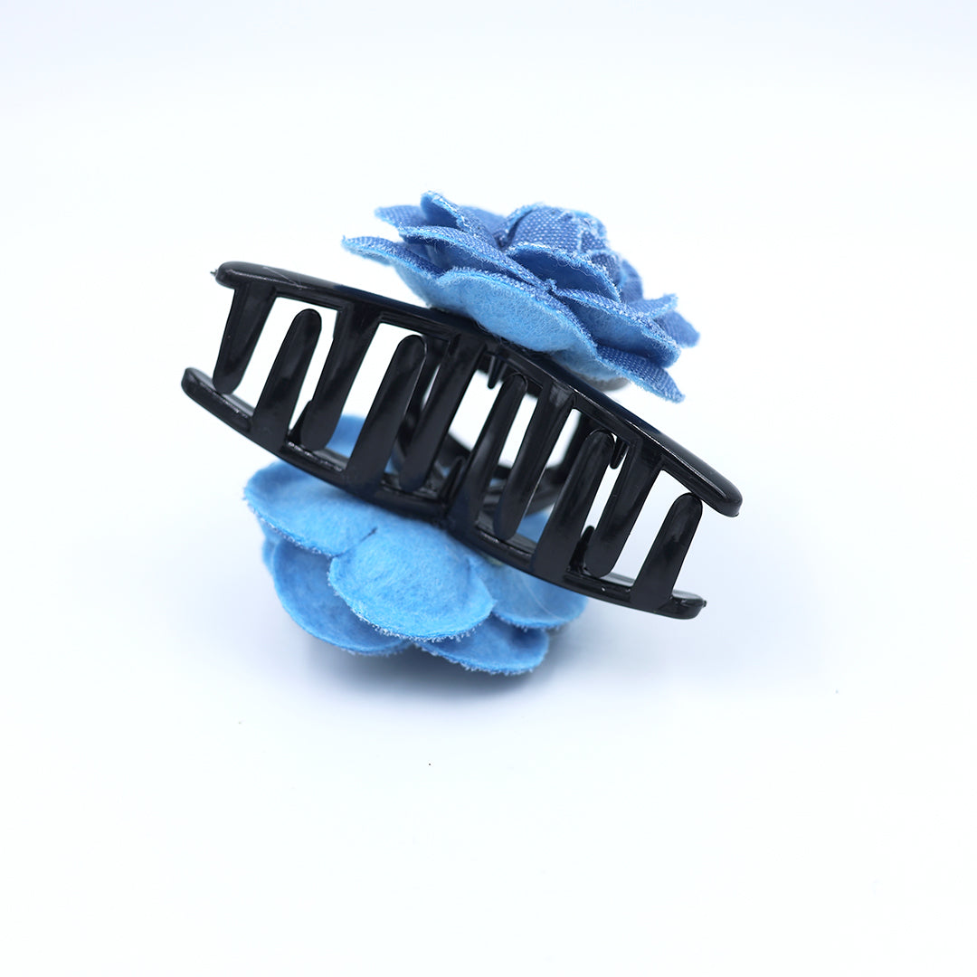 Premium Hair Clutch - Leather Floral Finish