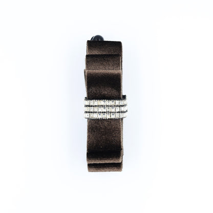 Banana Clip With Velvet and Stone Work