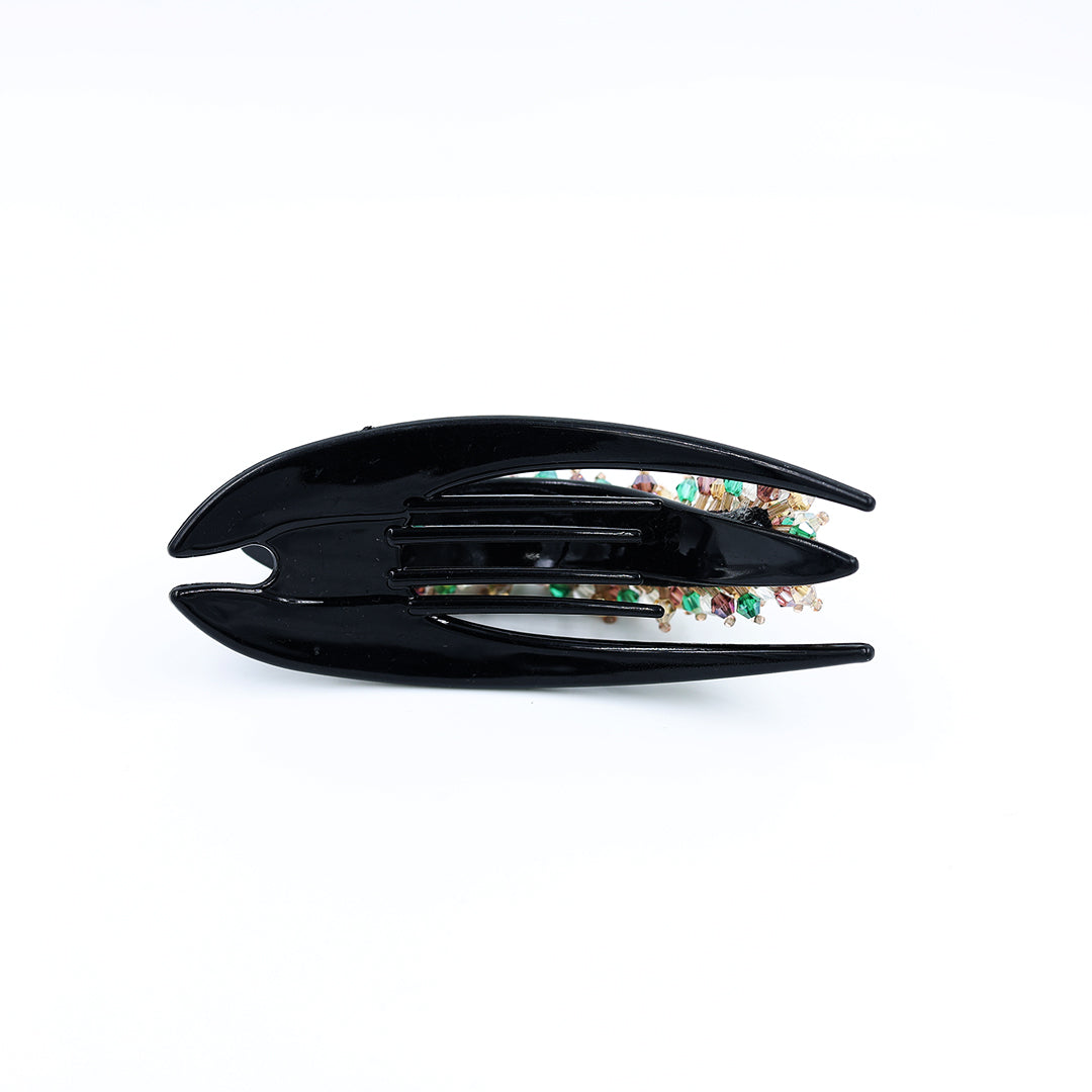 PREMIUM SLIDING HAIR CLUTCH / BUN CLIP WITH CRYSTAL WORK