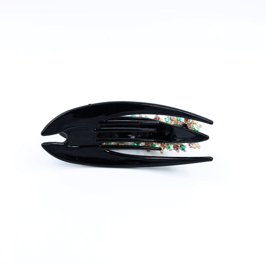 PREMIUM SLIDING HAIR CLUTCH / BUN CLIP WITH CRYSTAL WORK