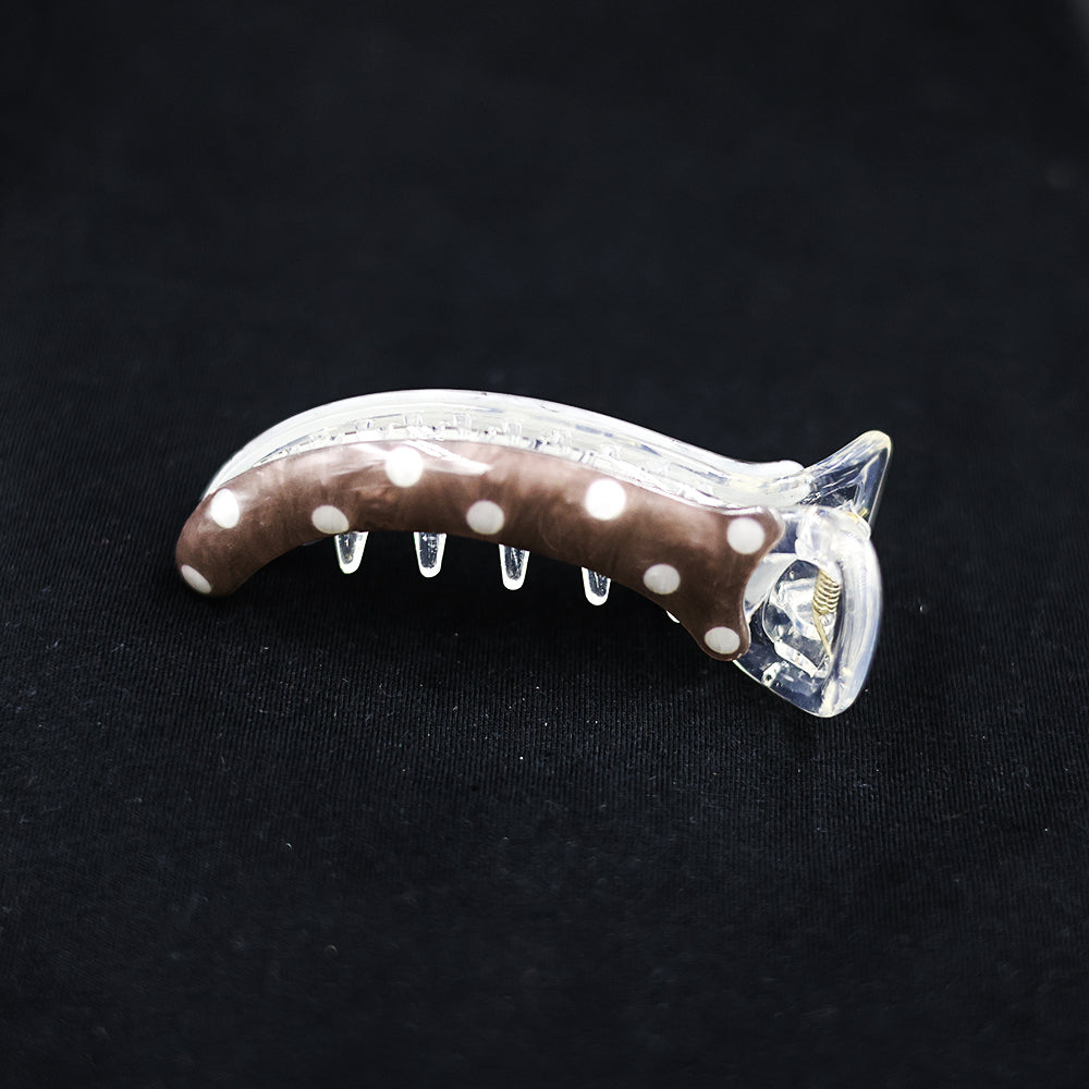 BANANA CLIP WITH POLKA DOTS