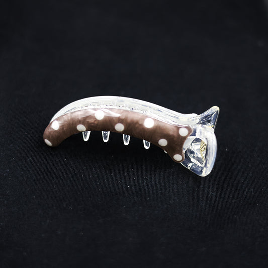 BANANA CLIP WITH POLKA DOTS