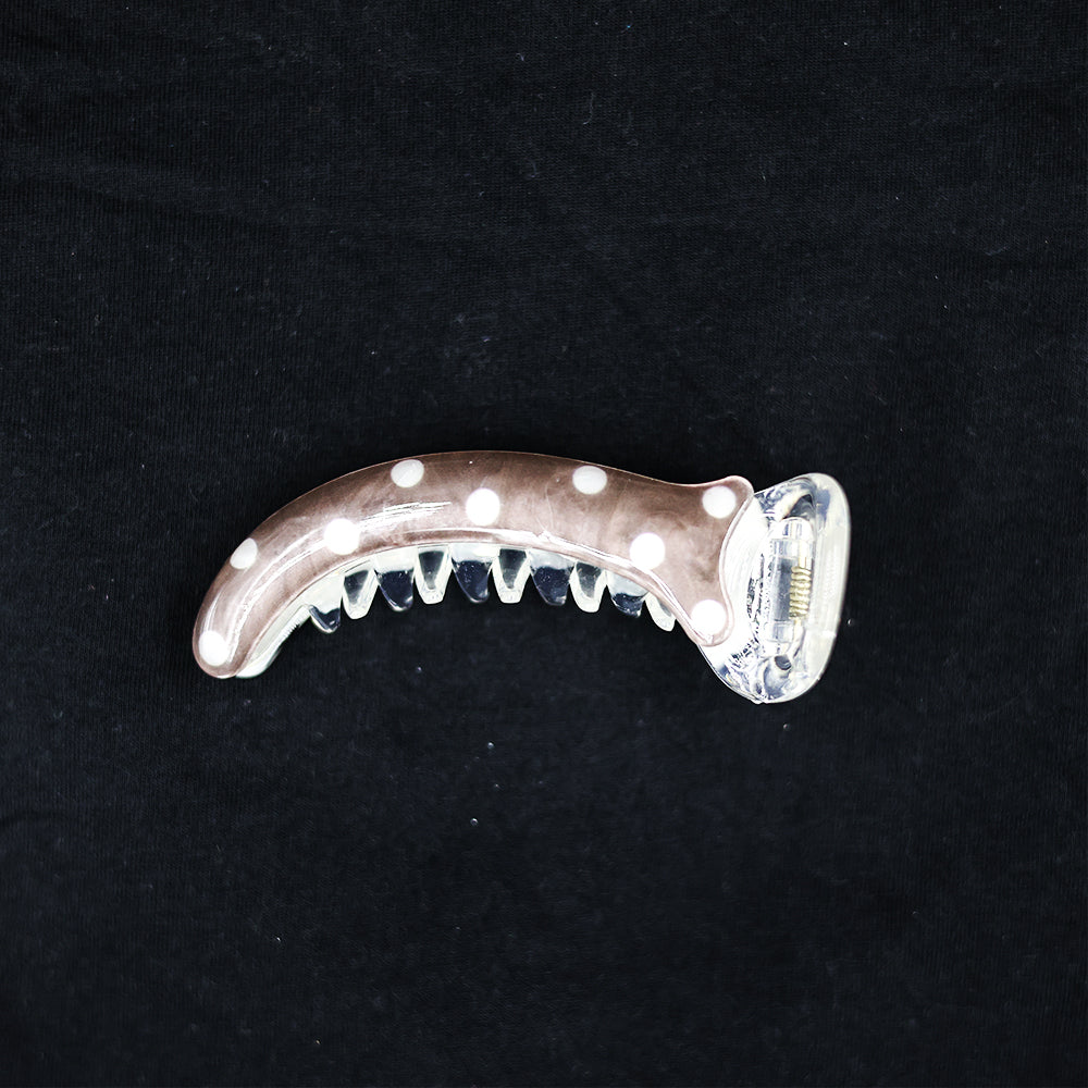 BANANA CLIP WITH POLKA DOTS