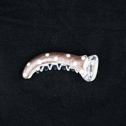 BANANA CLIP WITH POLKA DOTS