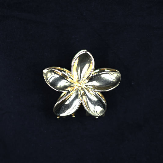 GOLDEN PREMIUM FLORAL HAIR CLUTCH