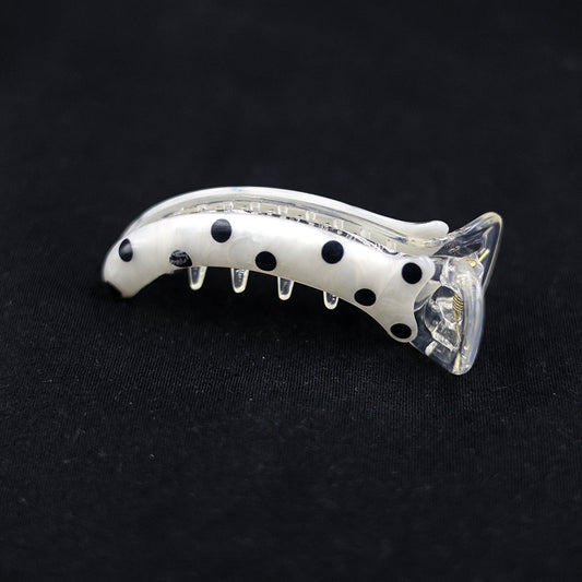 BANANA CLIP WITH POLKA DOTS