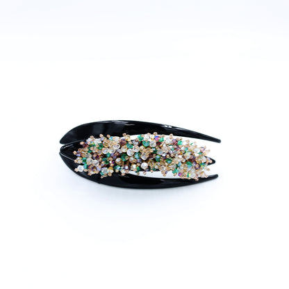 PREMIUM SLIDING HAIR CLUTCH / BUN CLIP WITH CRYSTAL WORK