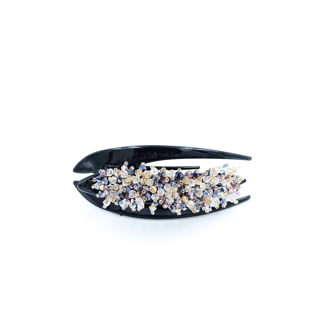 PREMIUM SLIDING HAIR CLUTCH / BUN CLIP WITH CRYSTAL WORK