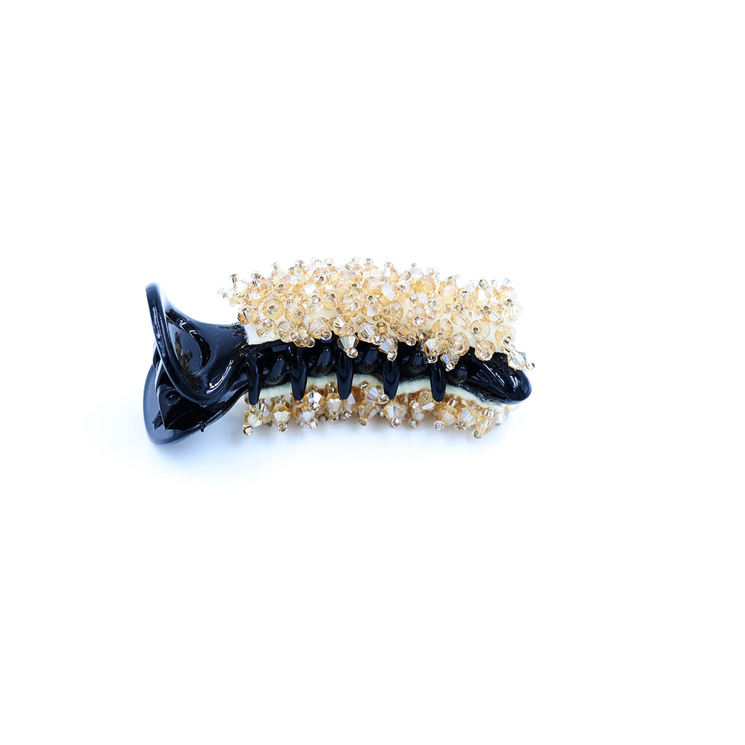 Crystal Banana Clip- Gold