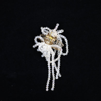 PREMIUM WHITE CRYSTAL HAIR CLUTCH
