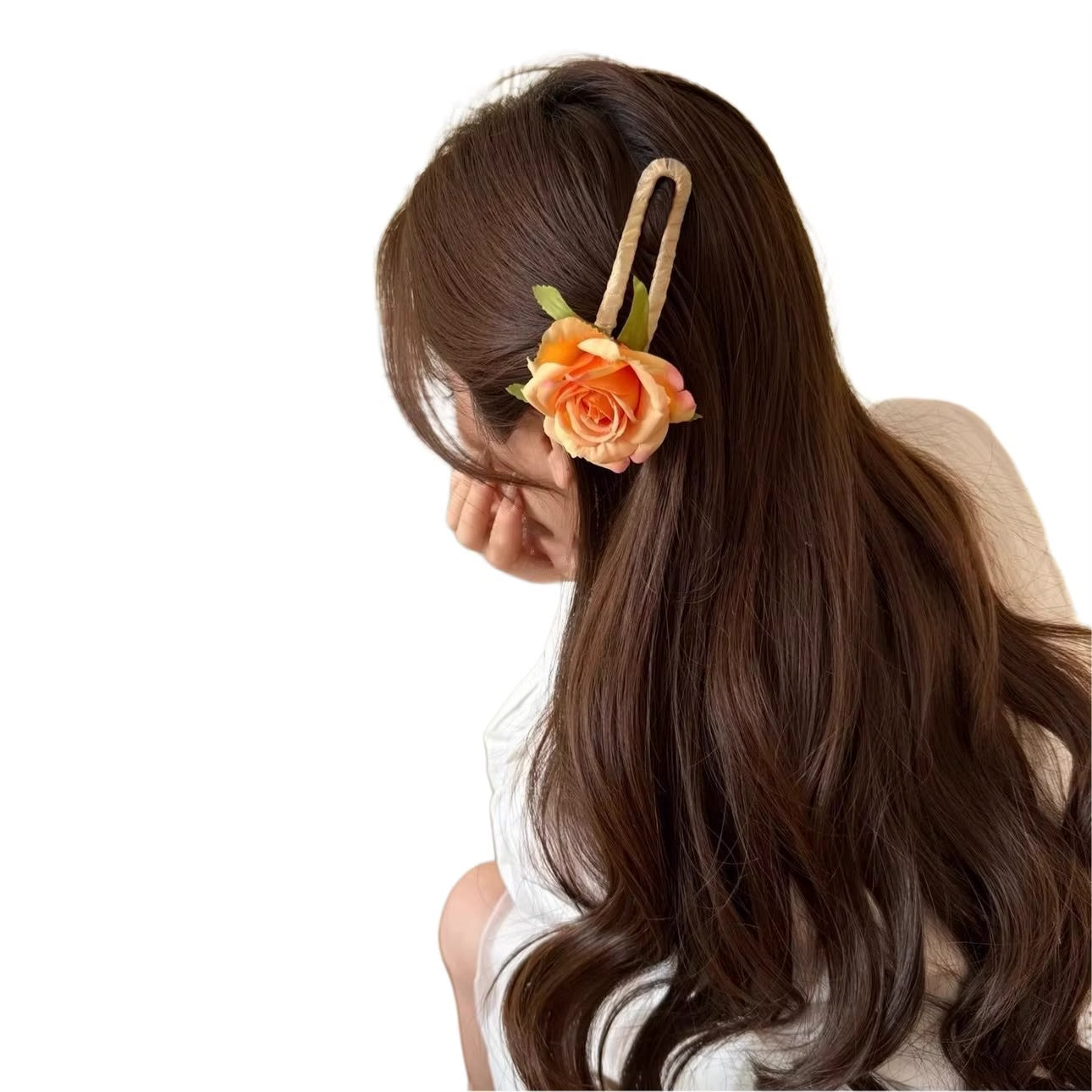 Exclusive Rose Floral Crow Clip