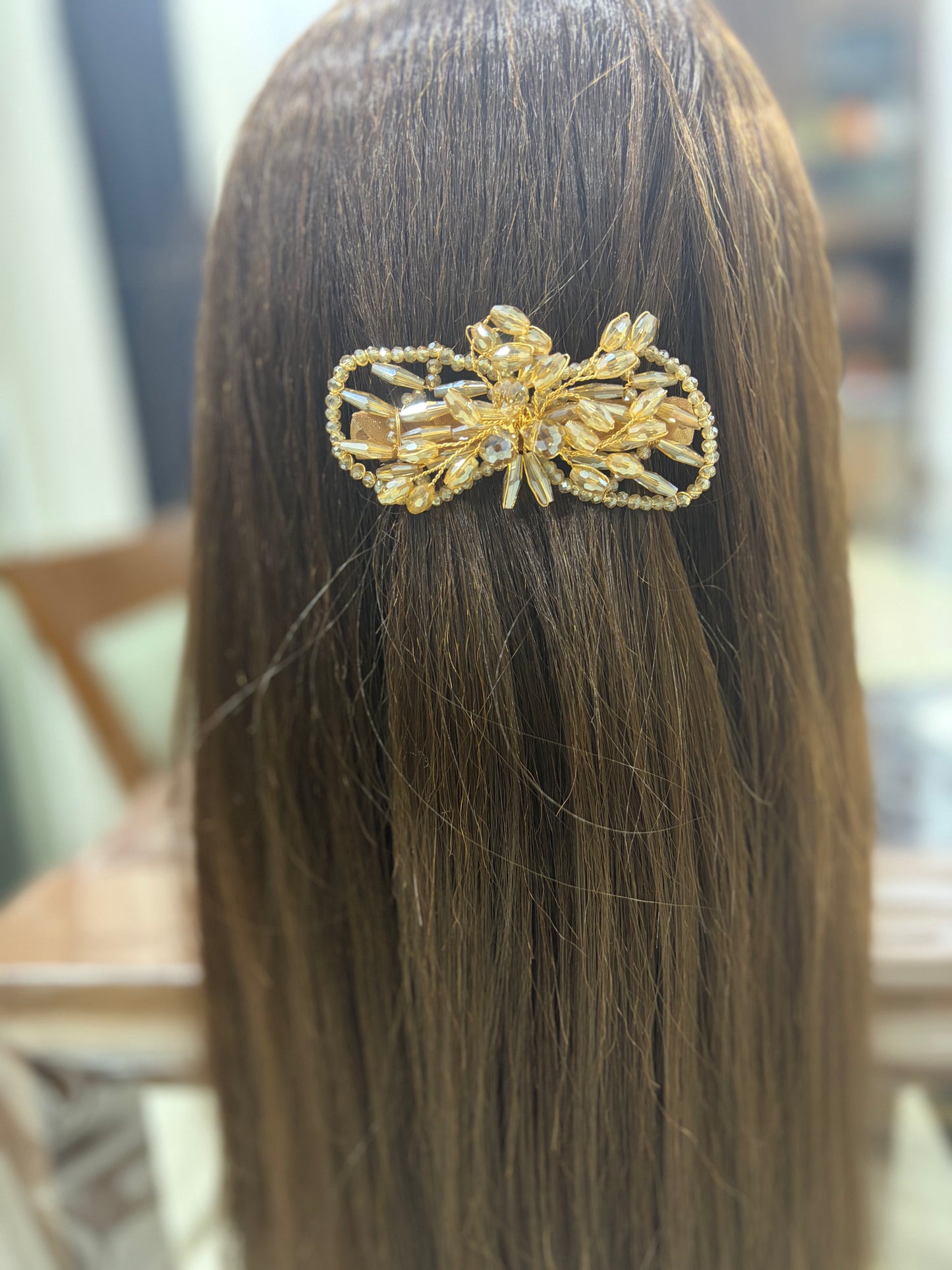 Premium Crystal Stone Work Back Pin