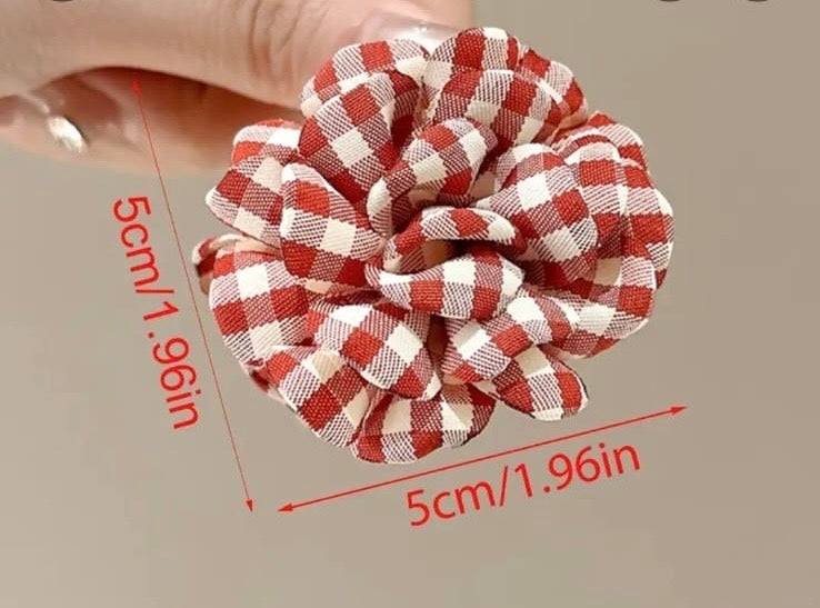 Premium Hair Clutch -Fabric Checkered