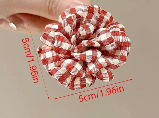 Premium Hair Clutch -Fabric Checkered