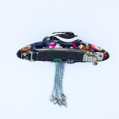 Multicolour Handmade Backpin with Hangings