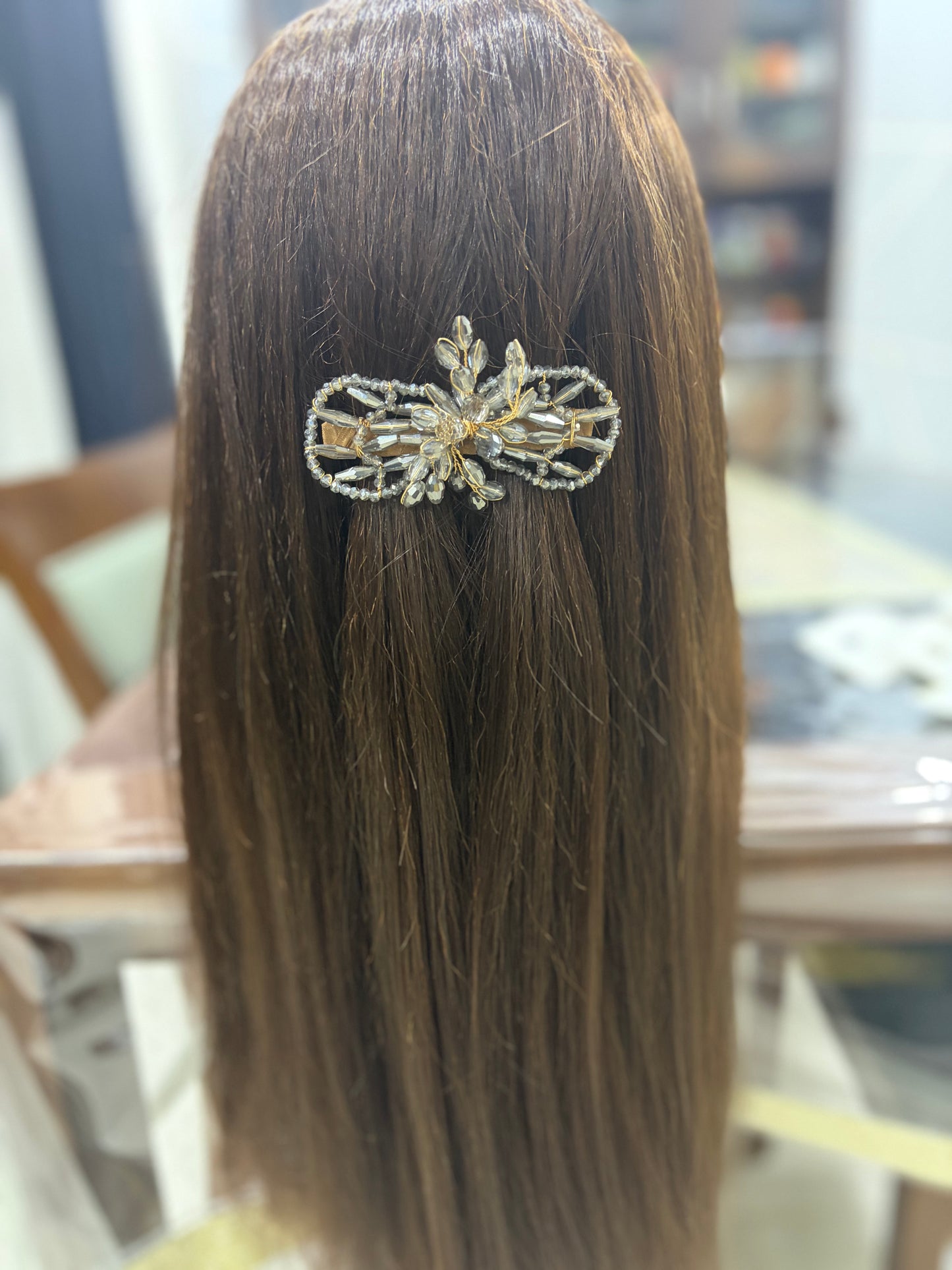 Premium Crystal Stone Work Back Pin