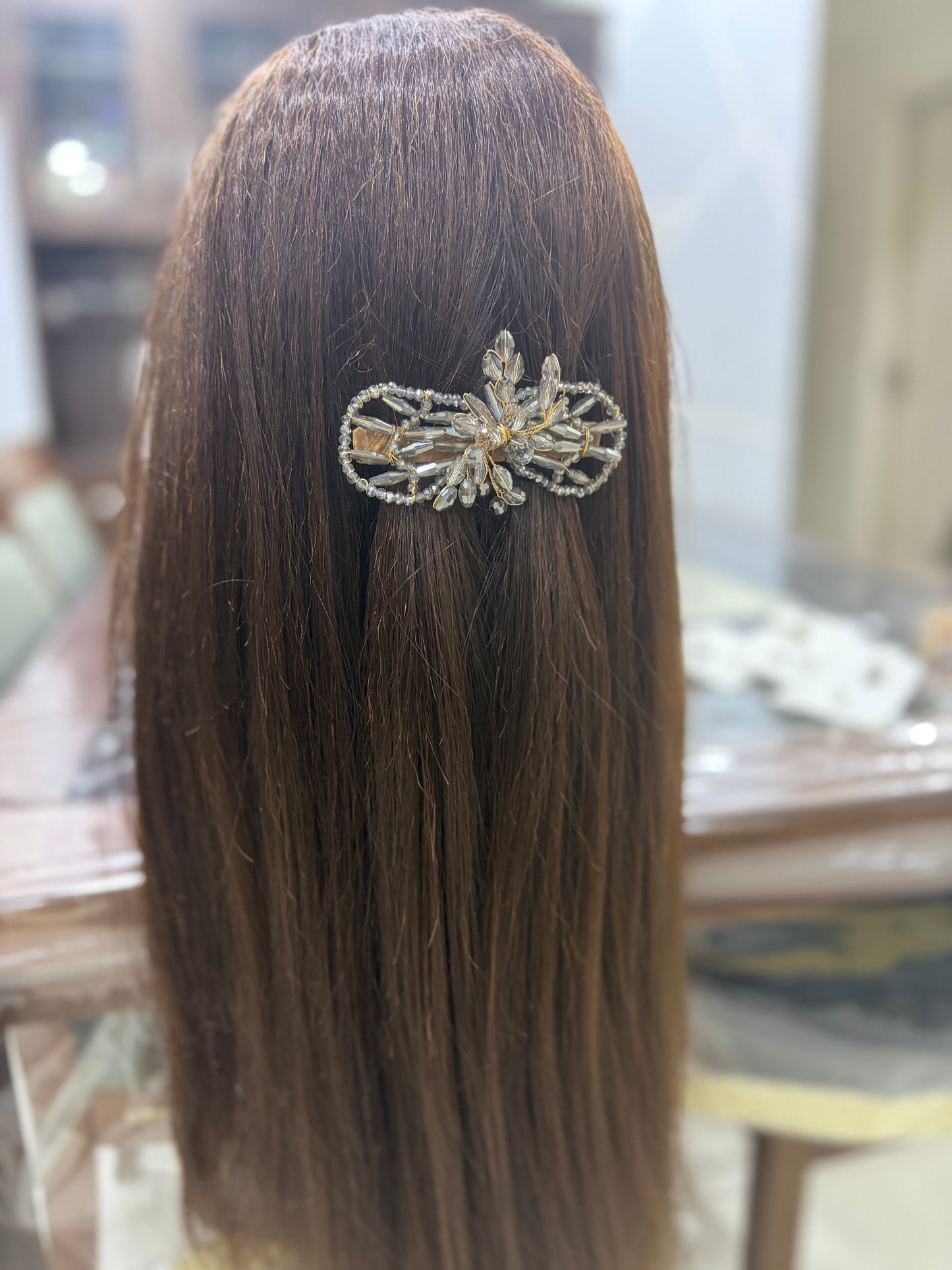 Premium Crystal Stone Work Back Pin