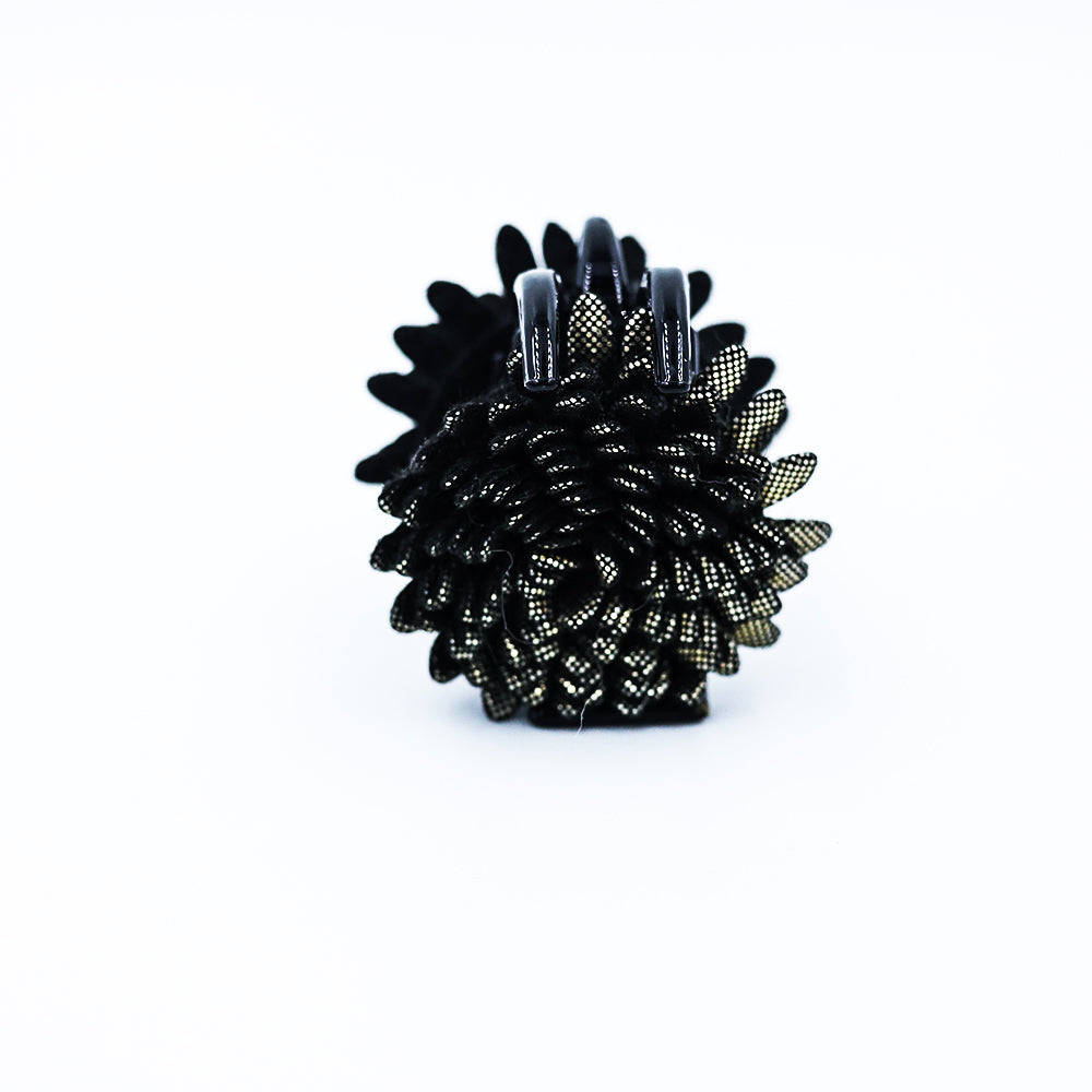LEATHER FINISH HAIR CLUTCH