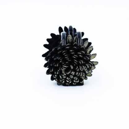 LEATHER FINISH HAIR CLUTCH