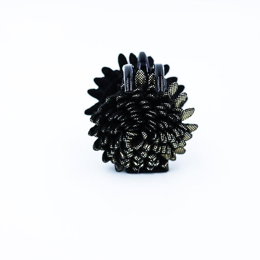 LEATHER FINISH HAIR CLUTCH